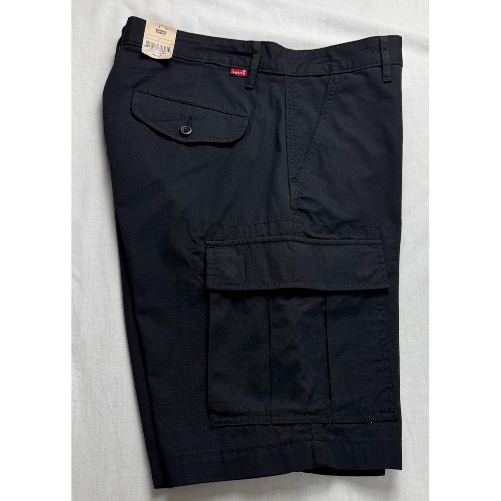 Levis Carrier Cargo Shorts Mens 31 Black Ripstop Cotton pockets